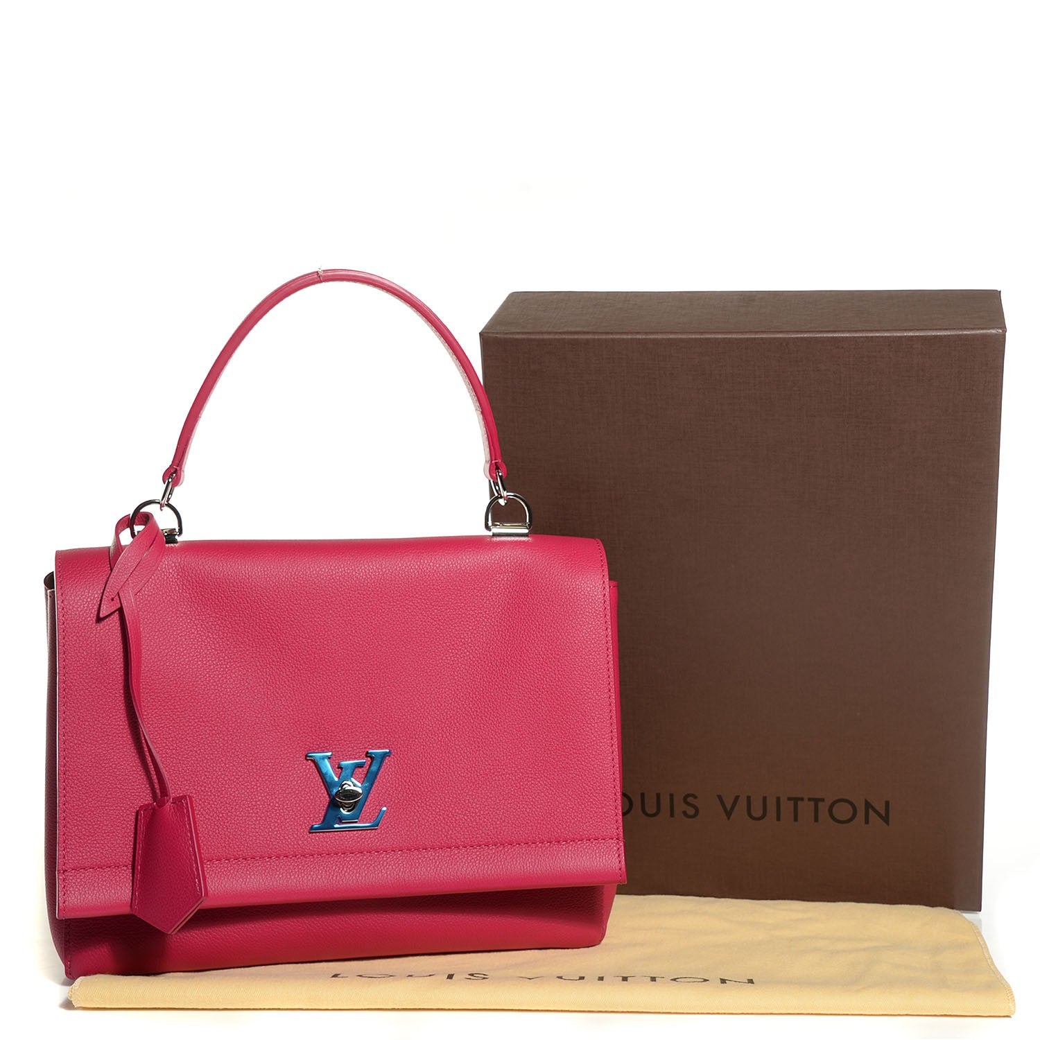 Louis Vuitton Soft Calfskin Lockme II Top Handle Dahlia 5 of 8