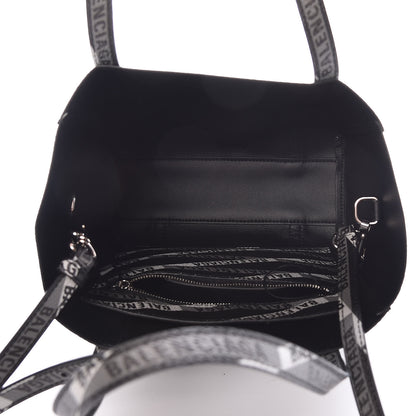 Balenciaga Coated Canvas Losange Monogram Mini Tote Black Grey 5 of 8