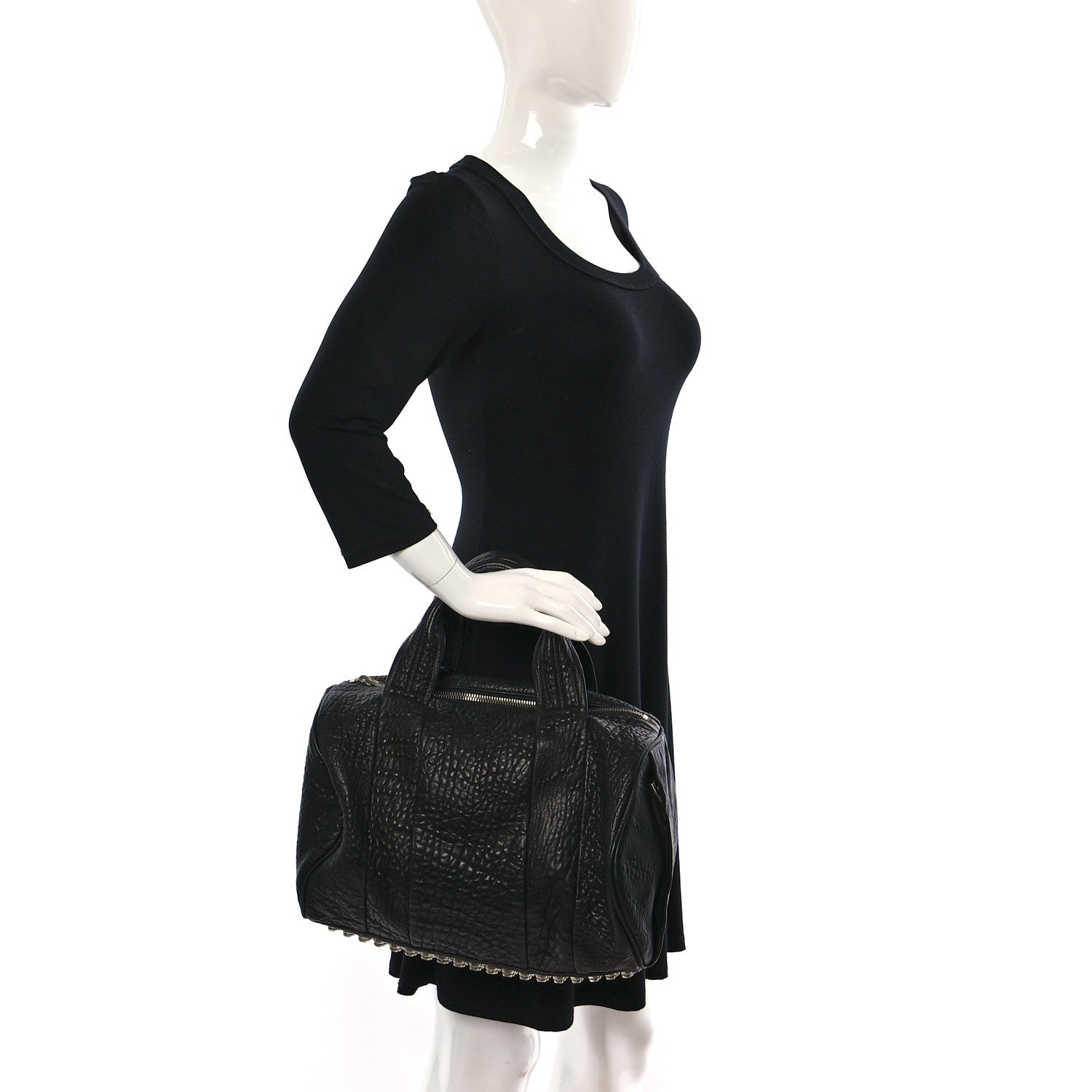 Alexander Wang Pebbled Lambskin Rockie Black Nickel Hardware 2 of 8