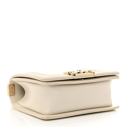 Chanel Iridescent Caviar Mini Boy Flap White 4 of 10