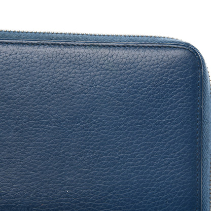 Christian Dior HOMME Grained Calfskin Zip Around Wallet Blue 11 of 17