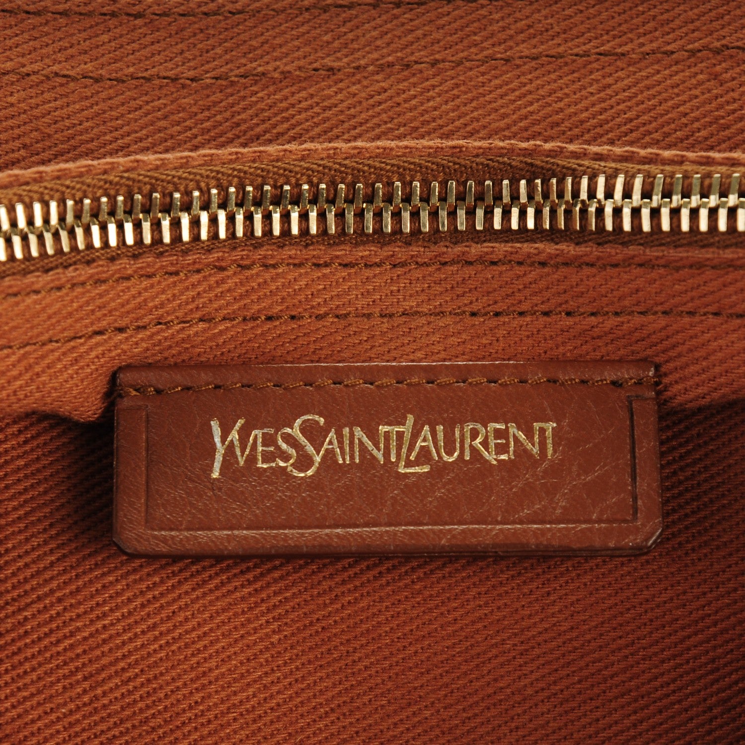 Saint Laurent Calfskin Canvas Small Muse Two Cognac 6 of 8