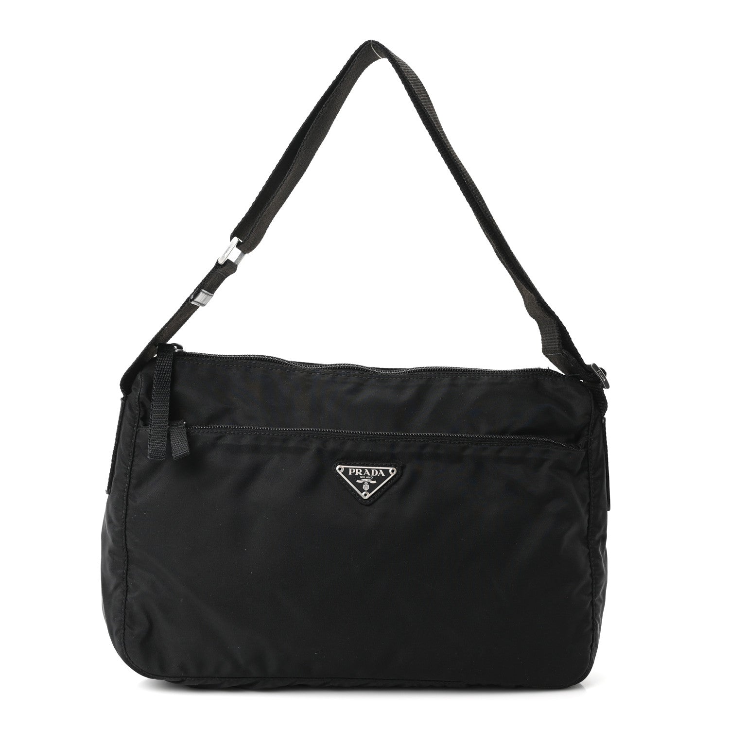 Prada Nylon Vela Tracolla Messenger Bag Black 1 of 9