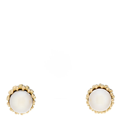Tiffany 18K Yellow Gold Pearl Schlumberger Acorn Earrings 1 of 5