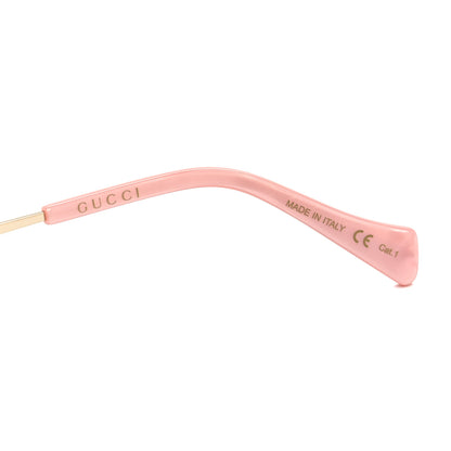 Gucci Metal Oversized Square Frame Sunglasses GG1005S Gold Green 5 of 8