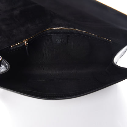 Gucci Soft Patent Medium Soho Clutch Black 5 of 7
