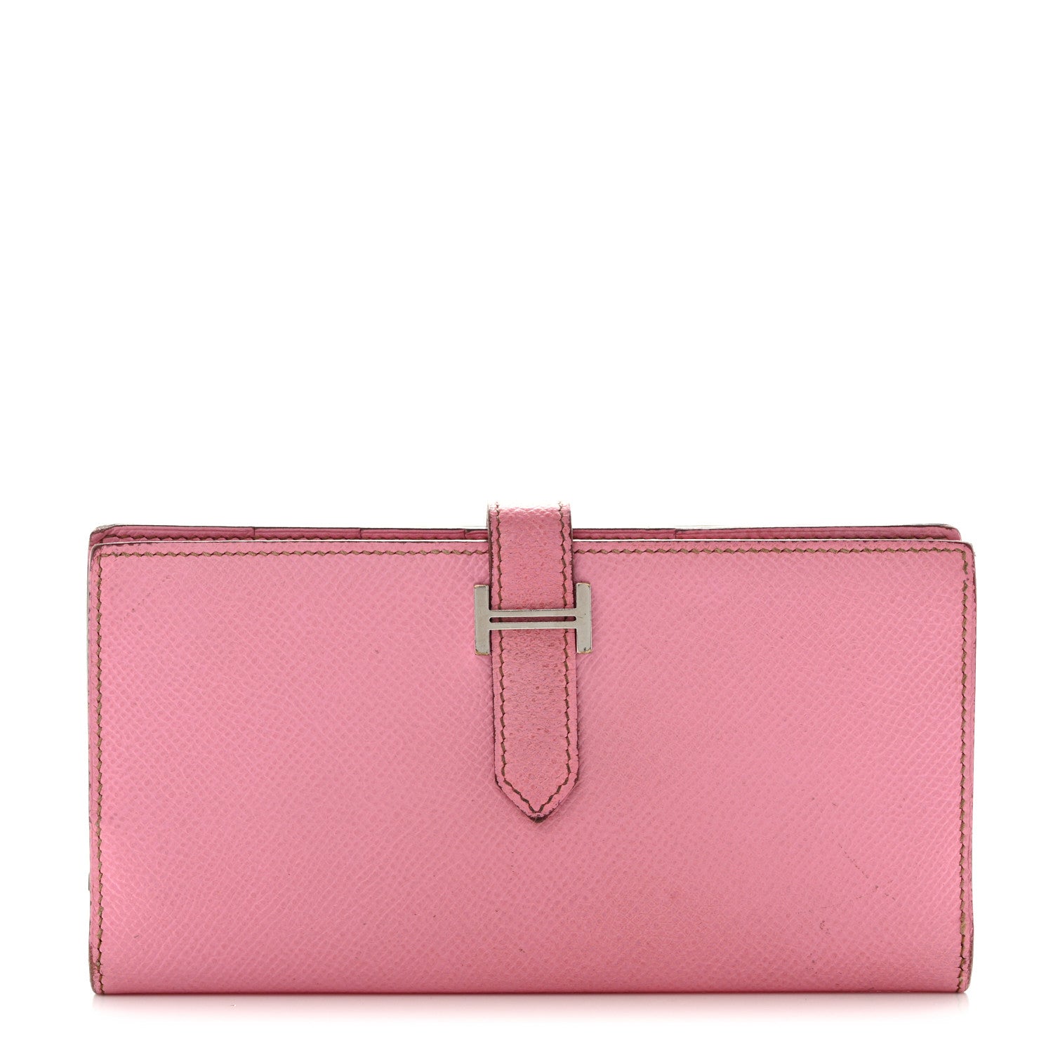 Hermes Epsom Bearn Gusset Wallet 5P Pink 1 of 11