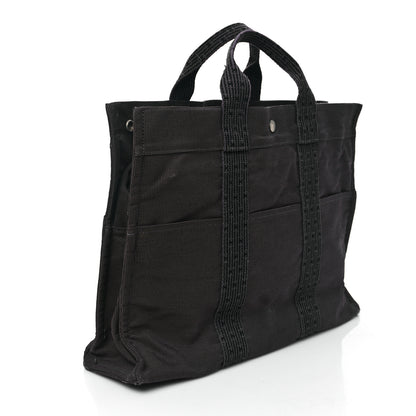 Hermes Canvas Herline MM Tote Grey 3 of 11
