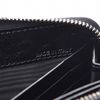 Valentino Garavani Craquele Calfskin Rockstud Zip Around Wallet Black 7 of 9