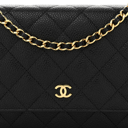 Chanel Caviar Quilted Wallet on Chain WOC Black 9 of 14
