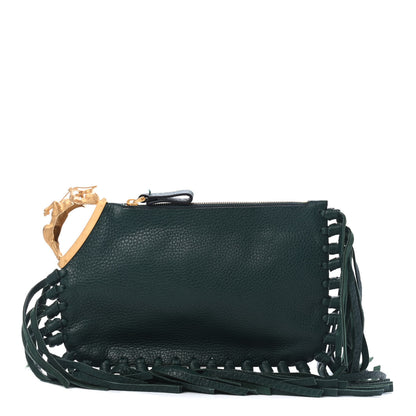 Valentino Garavani Calfskin C-Rockee Sagittarius Fringe Clutch Light Emerald 1 of 4