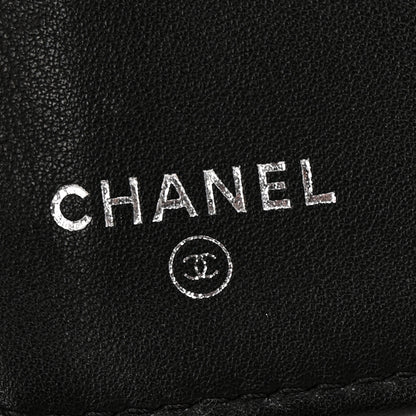 Chanel Calfskin Chevron Quilted Boy Yen Wallet Black 6 of 11