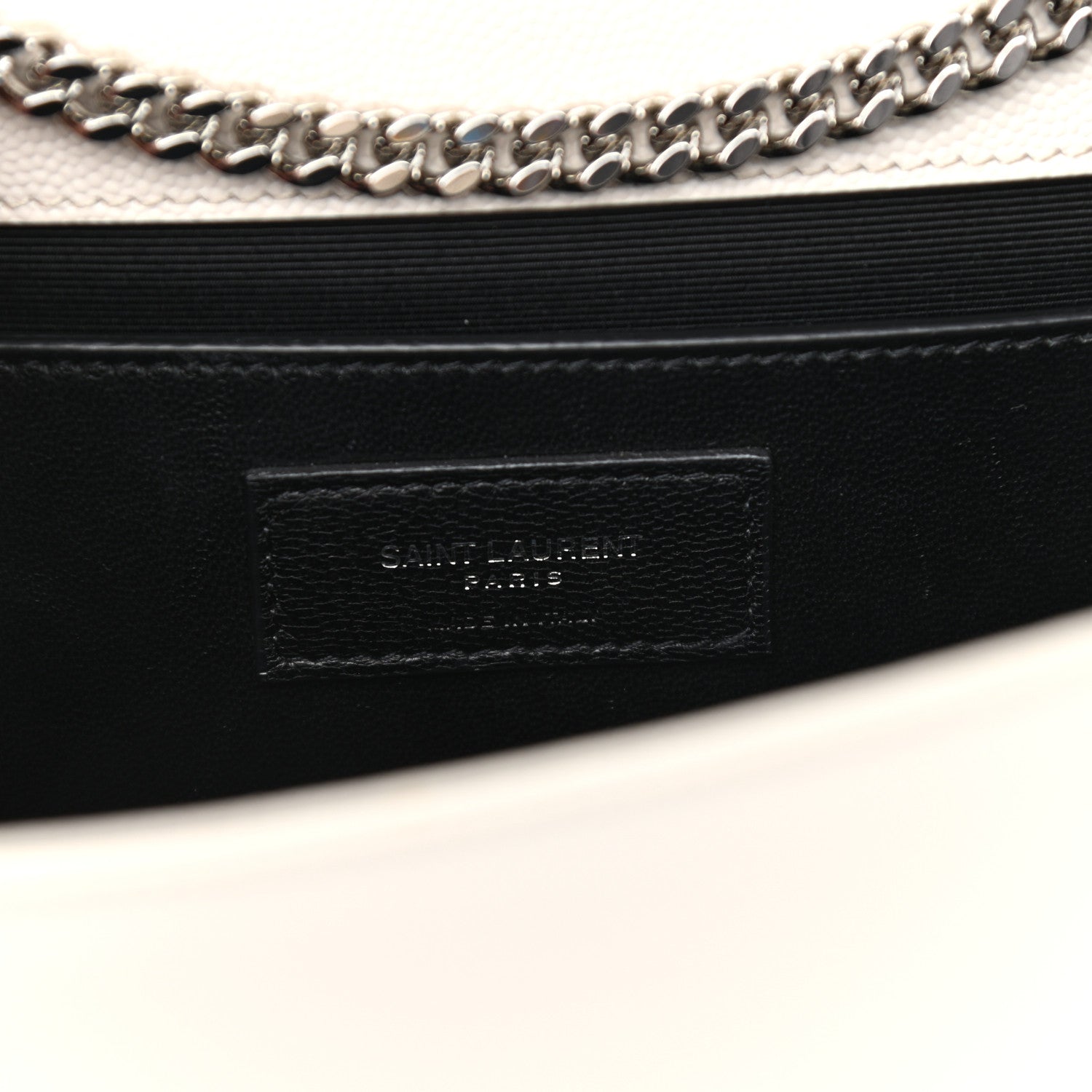 Saint Laurent Grain De Poudre Medium Classic Monogram Kate Satchel Icy White 5 of 13