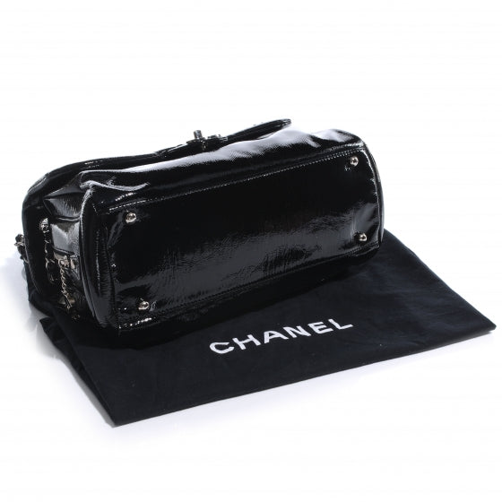Patent Luxe Ligne Large Flap Black