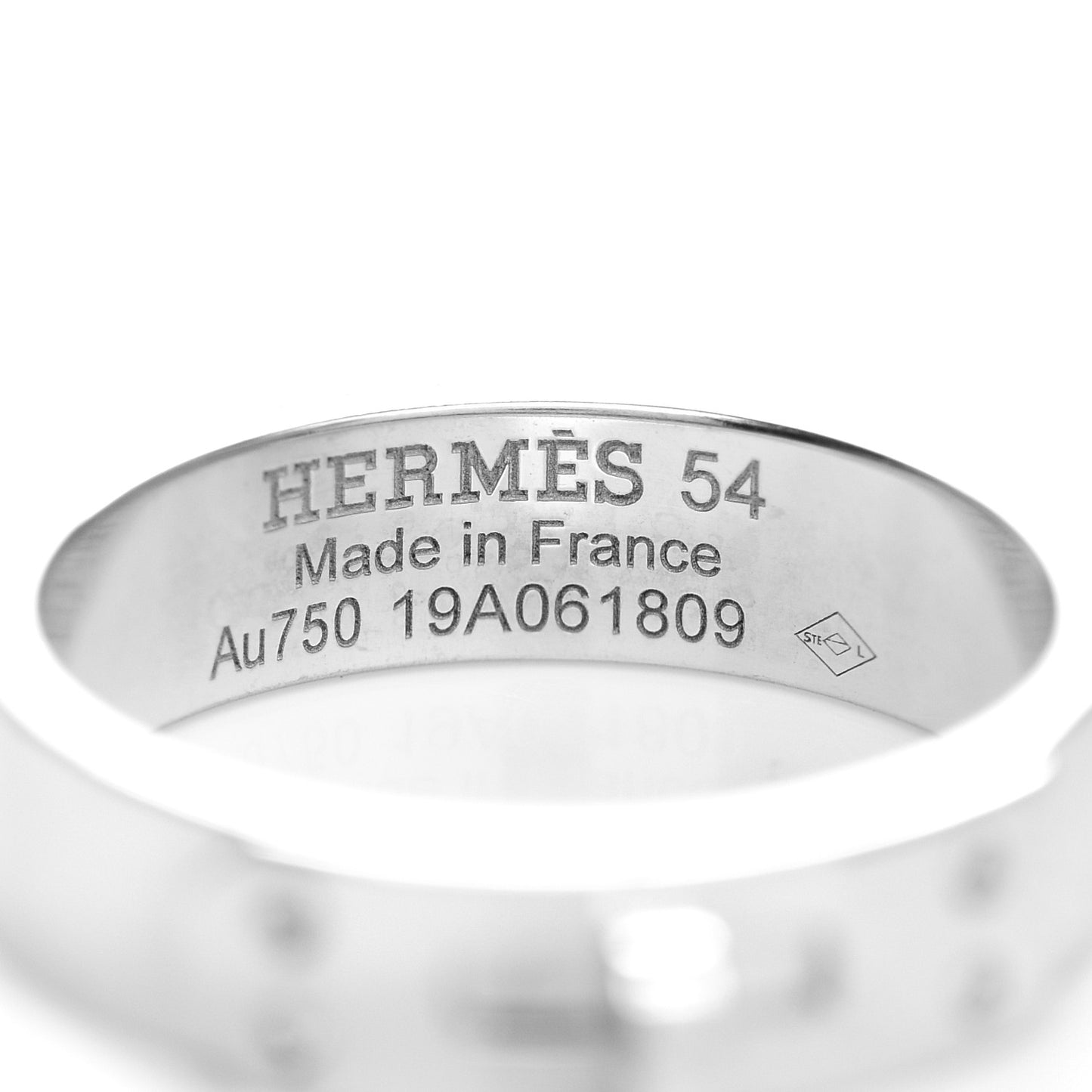 18K White Gold Diamond PM Kelly Ring 54 6.75