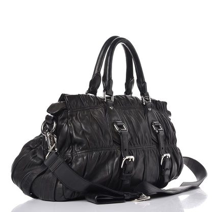 Prada Nappa Gaufre Shopping Satchel Black 5 of 39