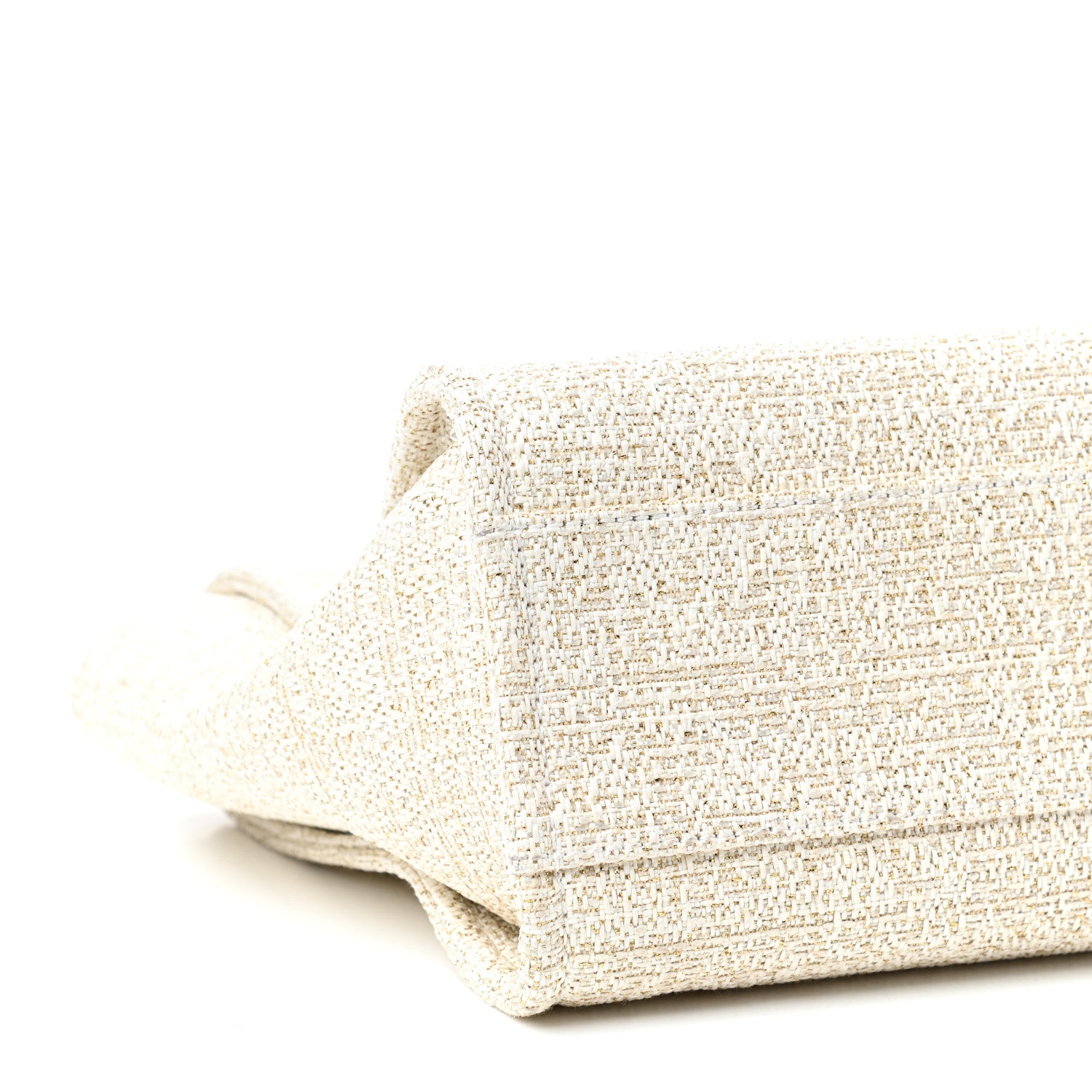 Chanel Lurex Boucle Small Deauville Tote White 8 of 10