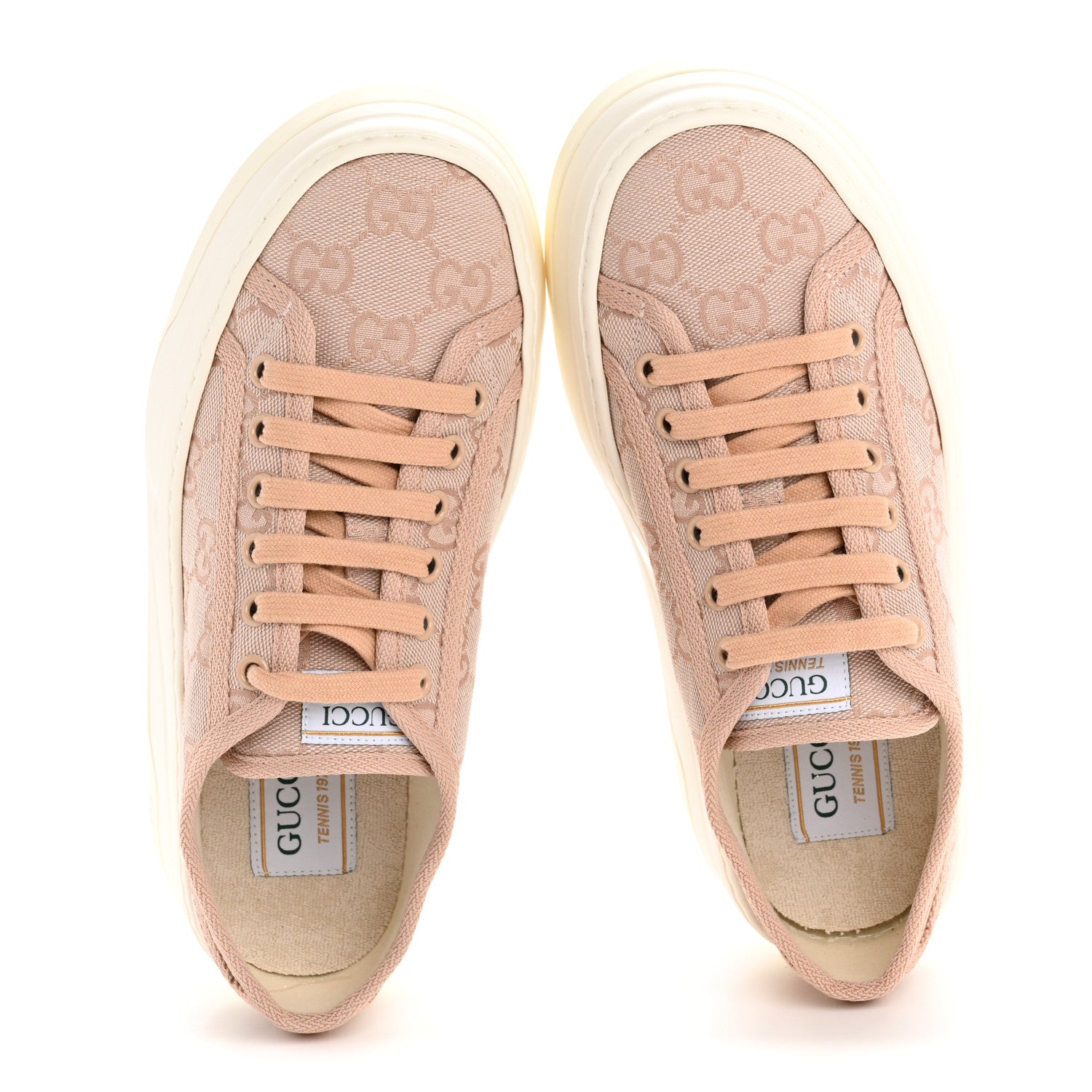 Gucci GG Monogram Womens 1977 Tennis Platform 52mm Sneakers 36 Skin Rose 2 of 10