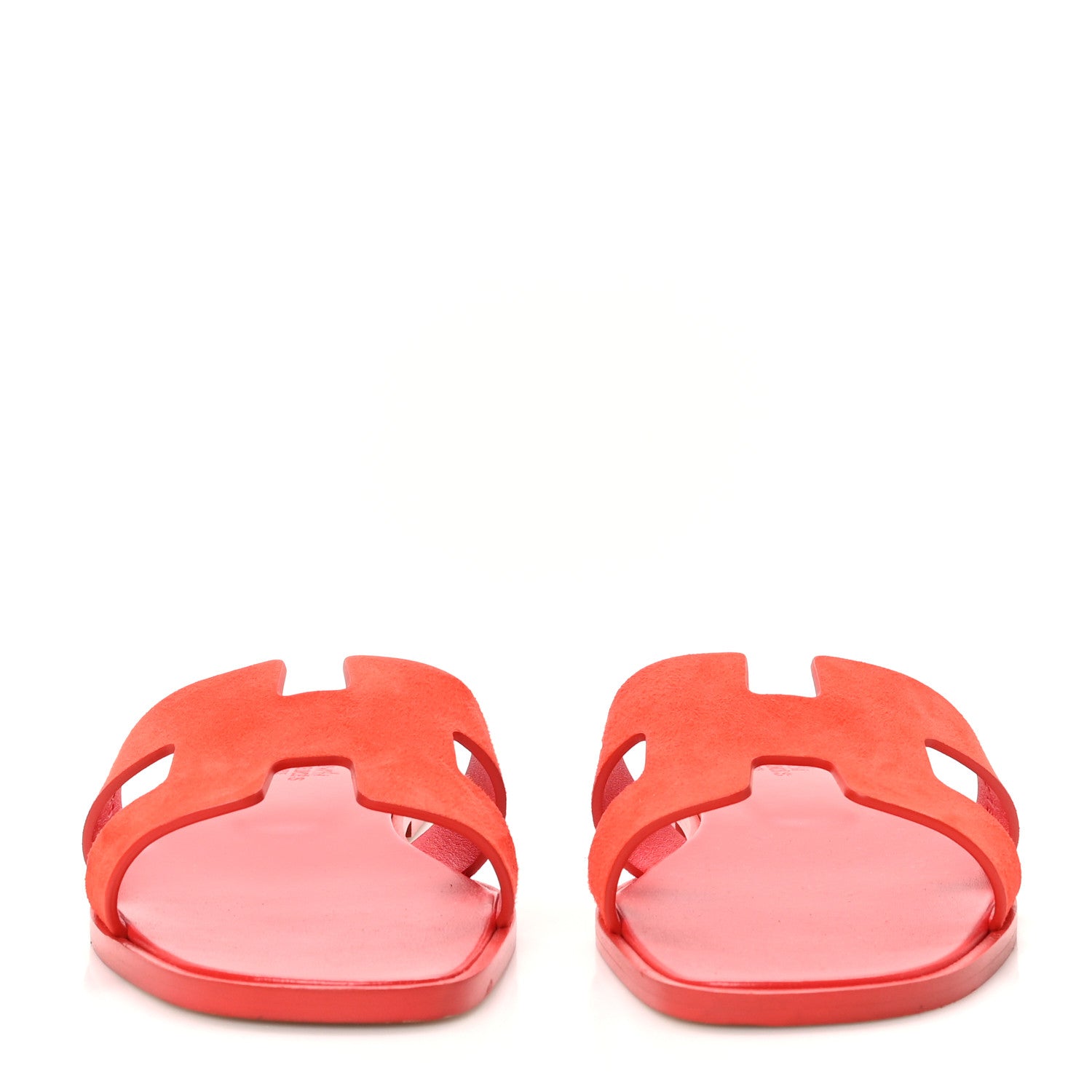 Hermes Suede Goatskin Oran Sandals 40.5 Rouge Grenadine 3 of 10