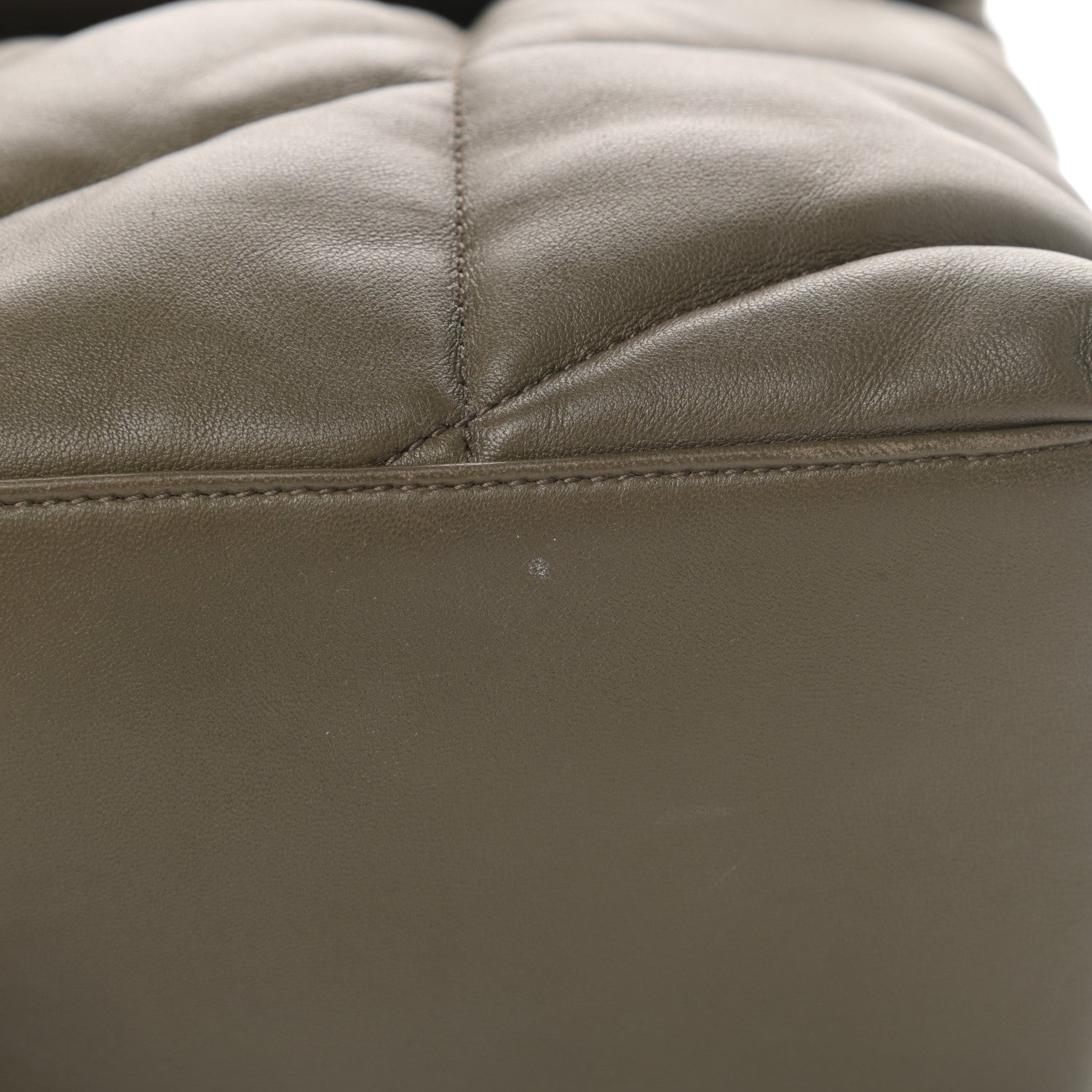 Saint Laurent Lambskin Quilted Medium Loulou Puffer Monogram Chain Satchel Seaweed 11 of 14