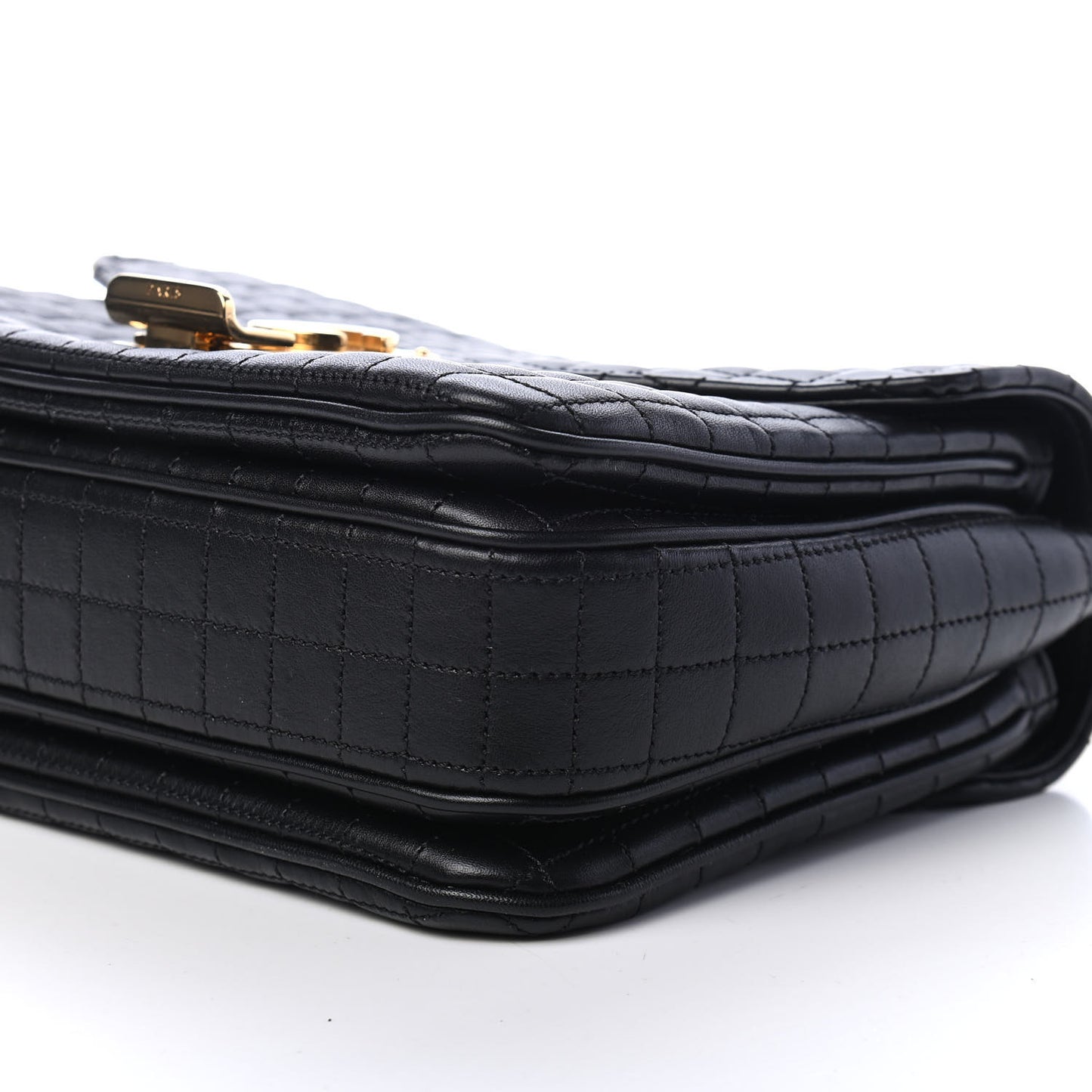 Calfskin Quilted Medium C Bag Black