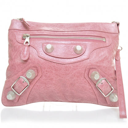Balenciaga Agneau Giant Flat Handle Clutch Framboise 1 of 8