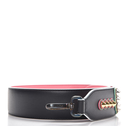Fendi Vitello Dolce Fun Fair Metal Studded Strap You Black Multicolor 1 of 7