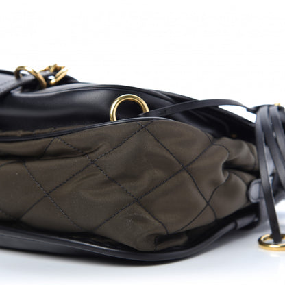 Prada Tessuto Nylon City Calfskin Quilted Crossbody Mimetico Black 7 of 9