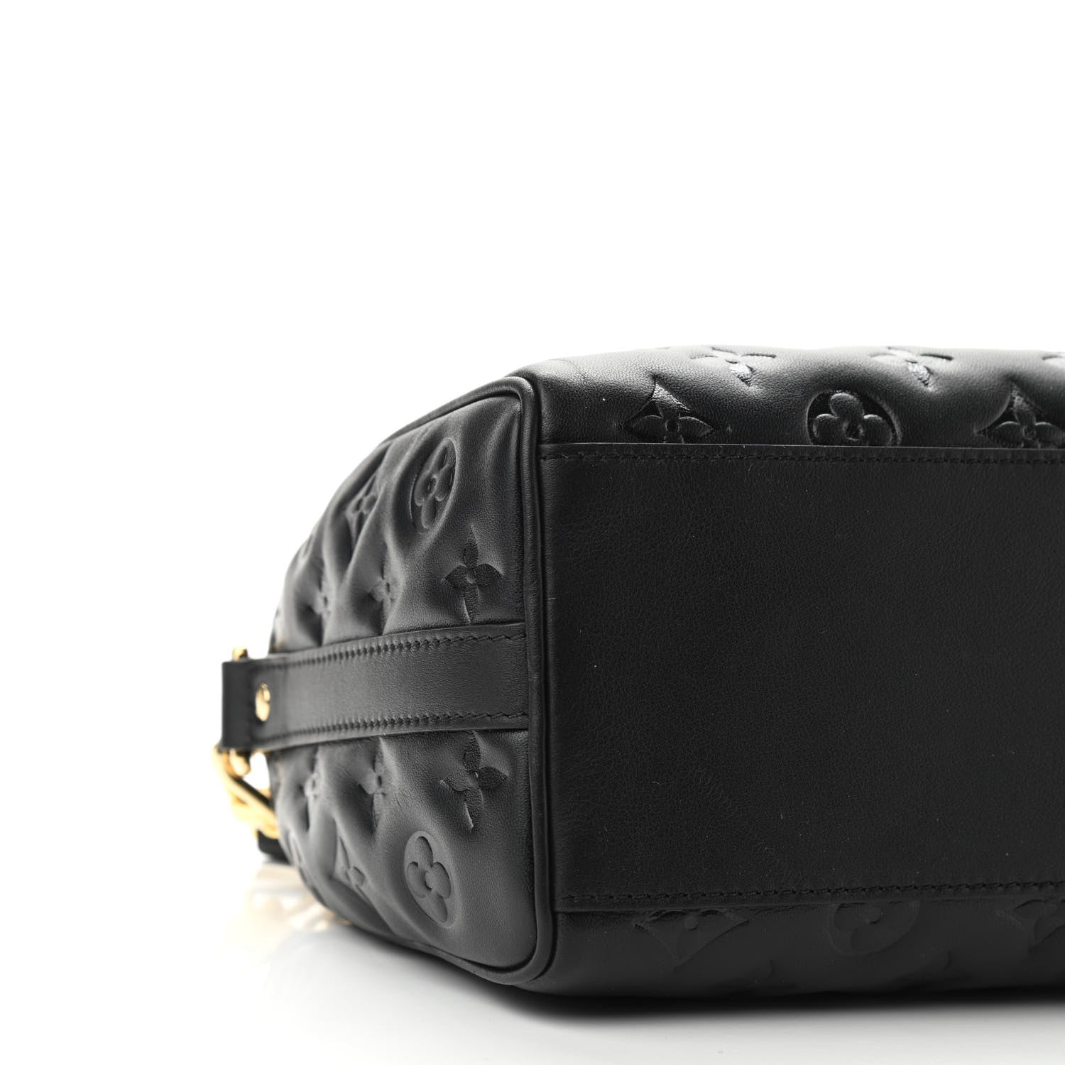 Louis Vuitton Lambskin Embossed Monogram Speedy 22 Bandouliere Black 8 of 9