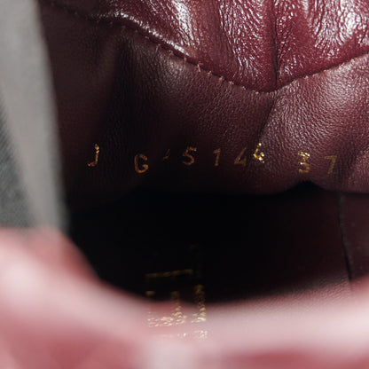 Chanel Lambskin Quilted Cap Toe CC Turnlock Booties 37 Burgundy Black 10 of 11