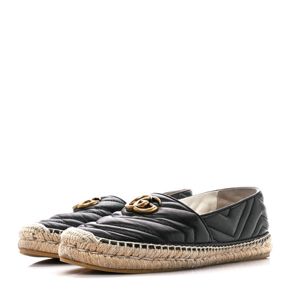 Gucci Nappa Matelasse GG Marmont Espadrilles 41 Black 3 of 13