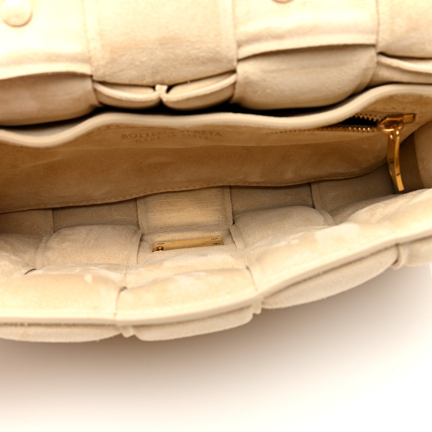 Bottega Veneta Suede Maxi Intrecciato Padded Chain Cassette Crossbody Bag Sand 5 of 9