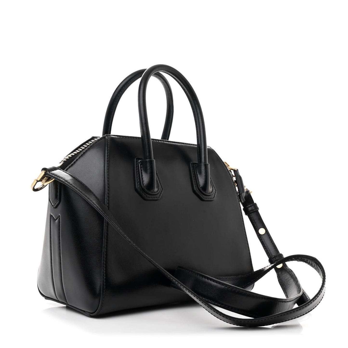 Shiny Lord Calfskin Mini Antigona Black