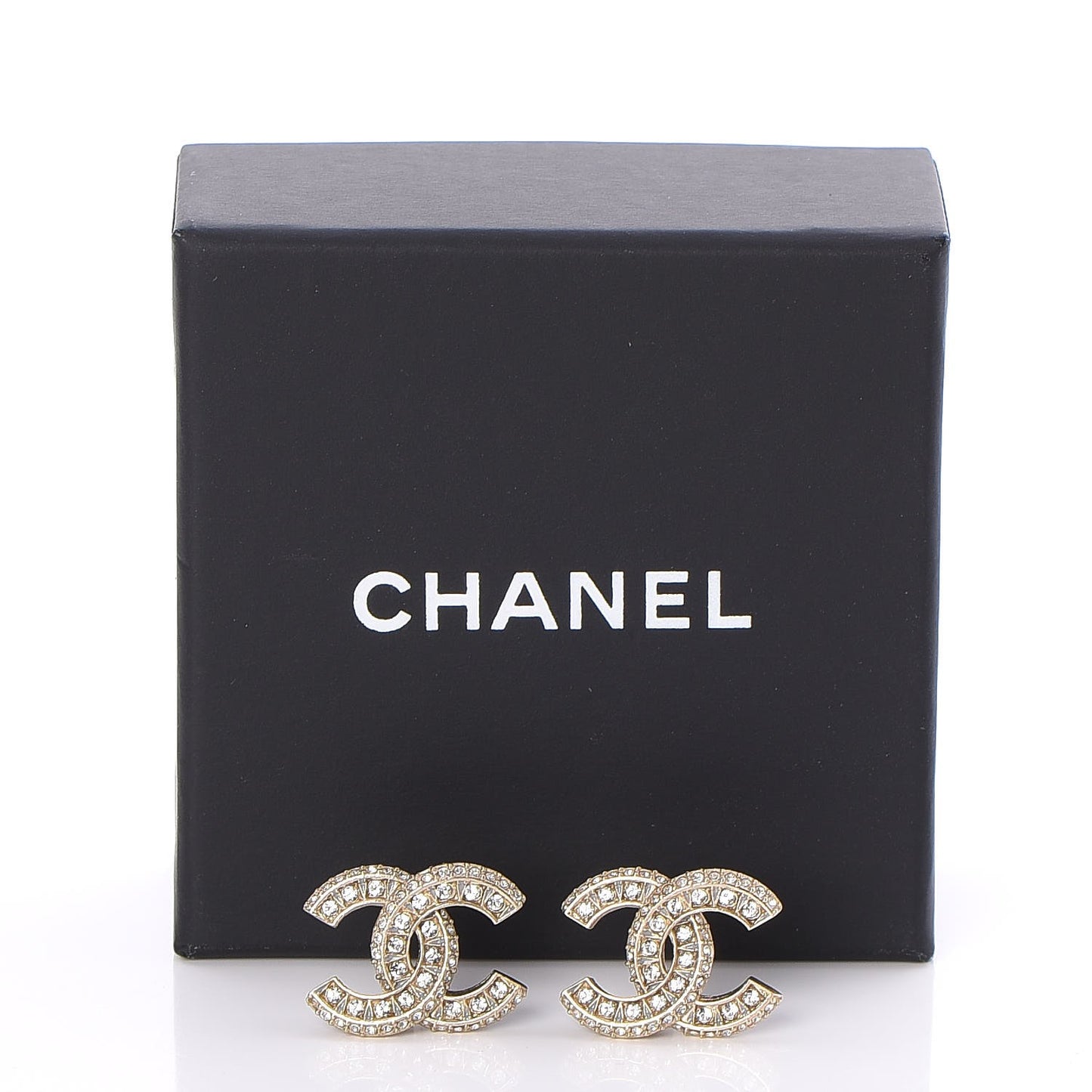 Crystal CC Earrings Gold