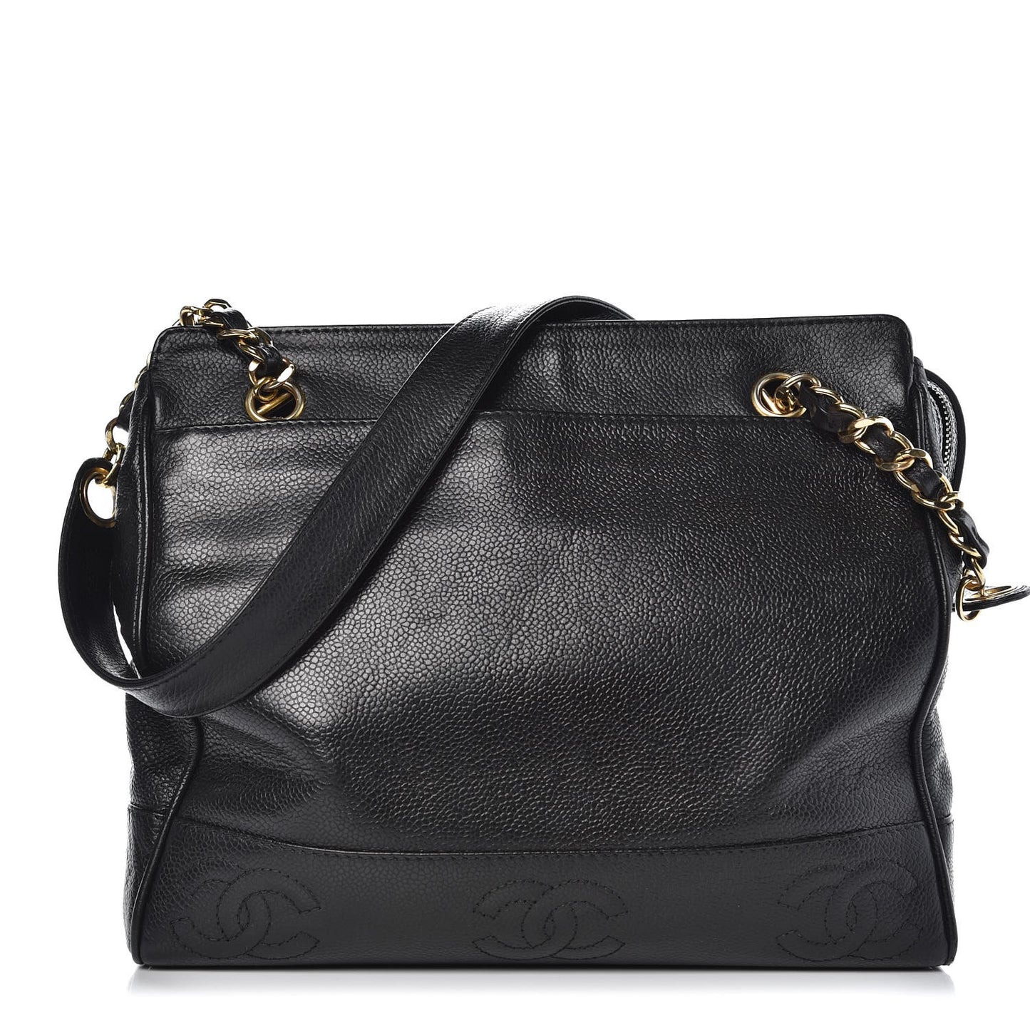 Caviar CC Shoulder Bag Black
