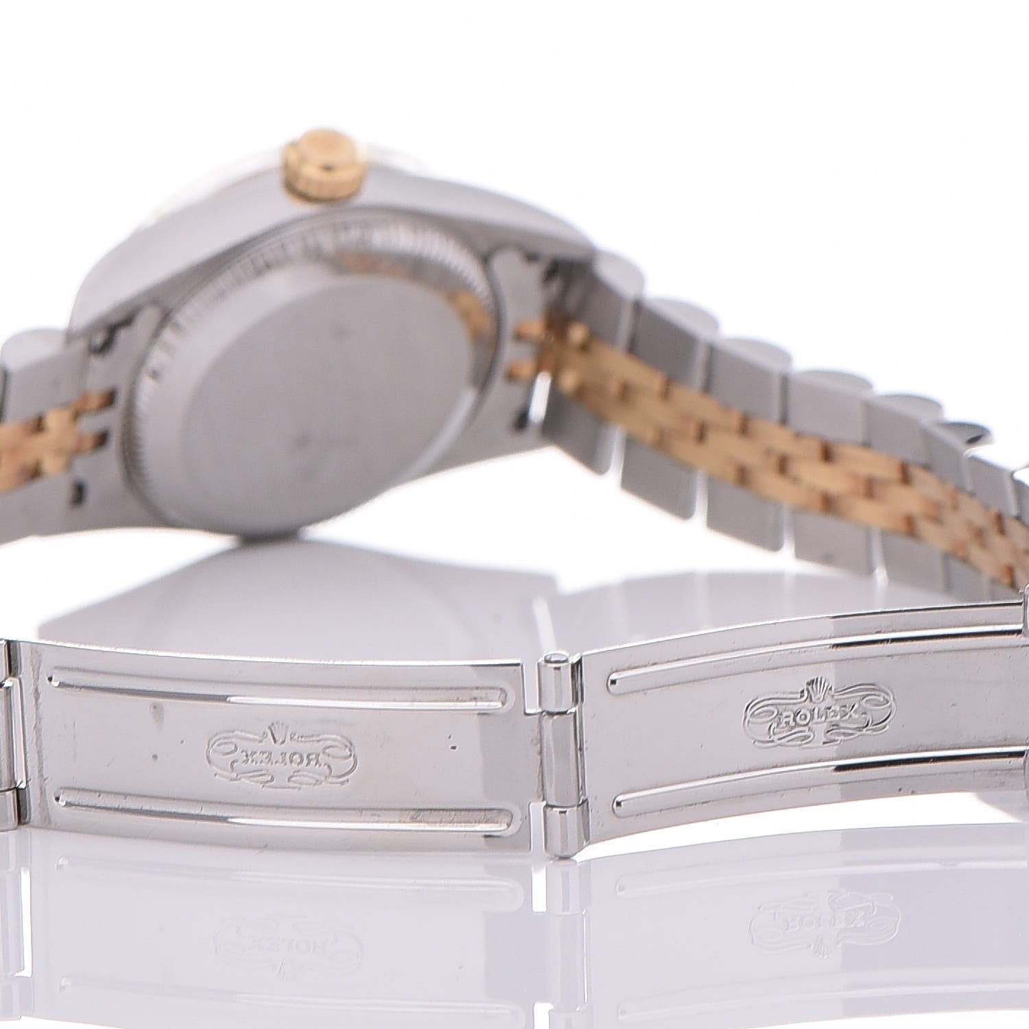 Rolex Stainless Steel 18K Yellow Gold Diamond 26mm Oyster Perpetual Watch Champagne 76193 6 of 9