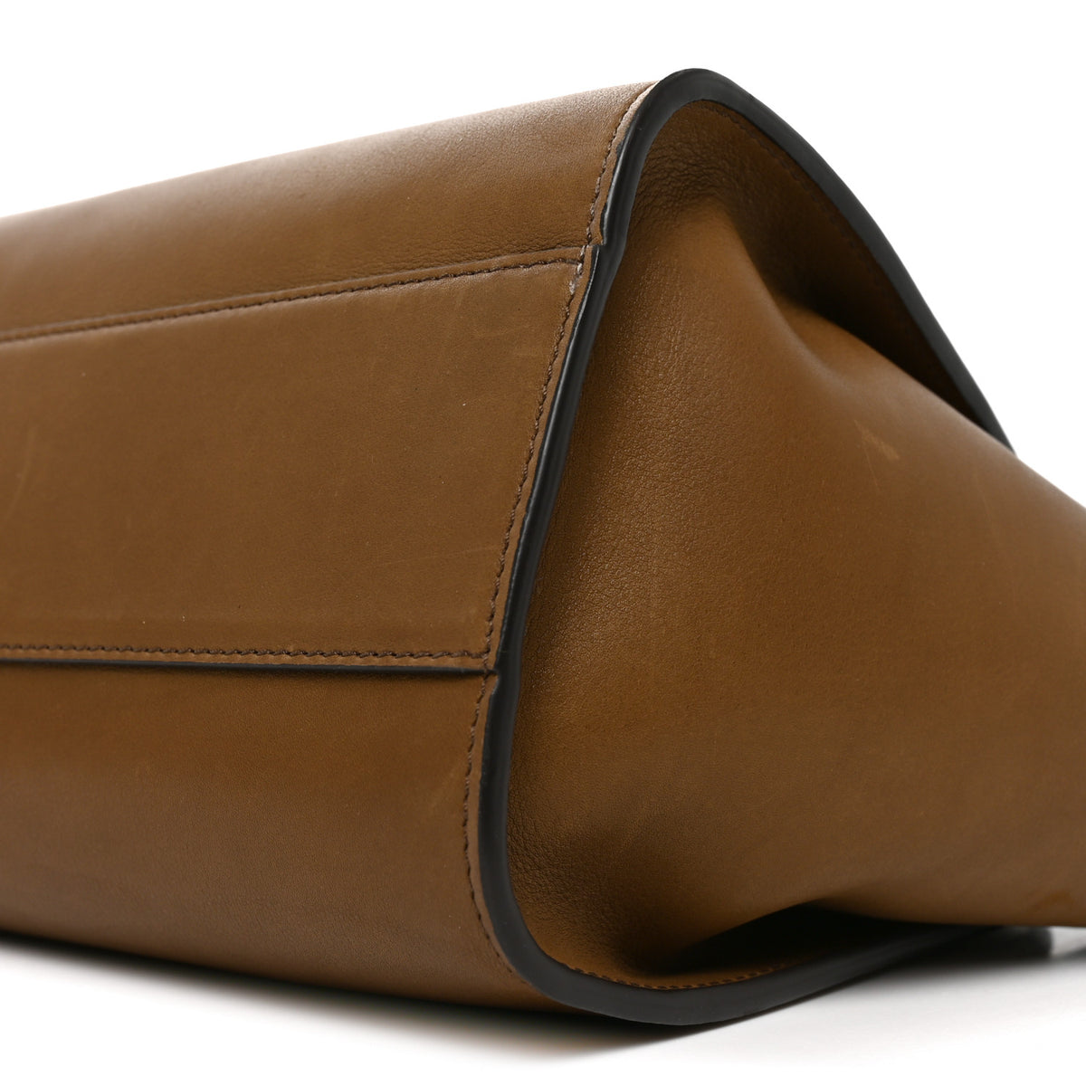 The Row Polished Saddle Calfskin Marlo 12 Tote Bag Muschio 9 of 9