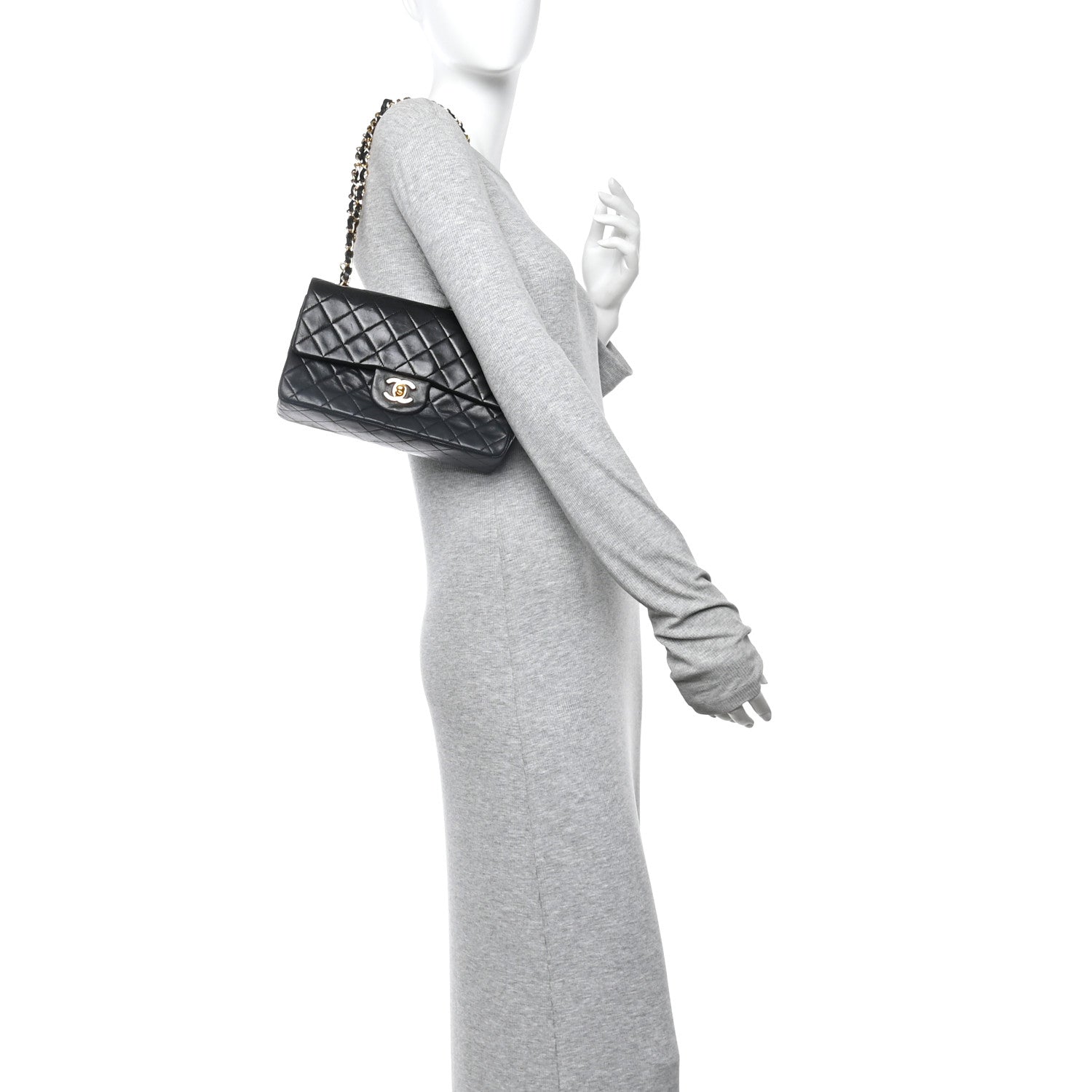 Chanel Lambskin Quilted Small Double Flap Black 2 of 15