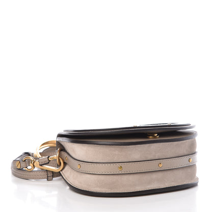Chloe Calfskin Suede Small Nile Bracelet Bag Motty Grey 4 of 8