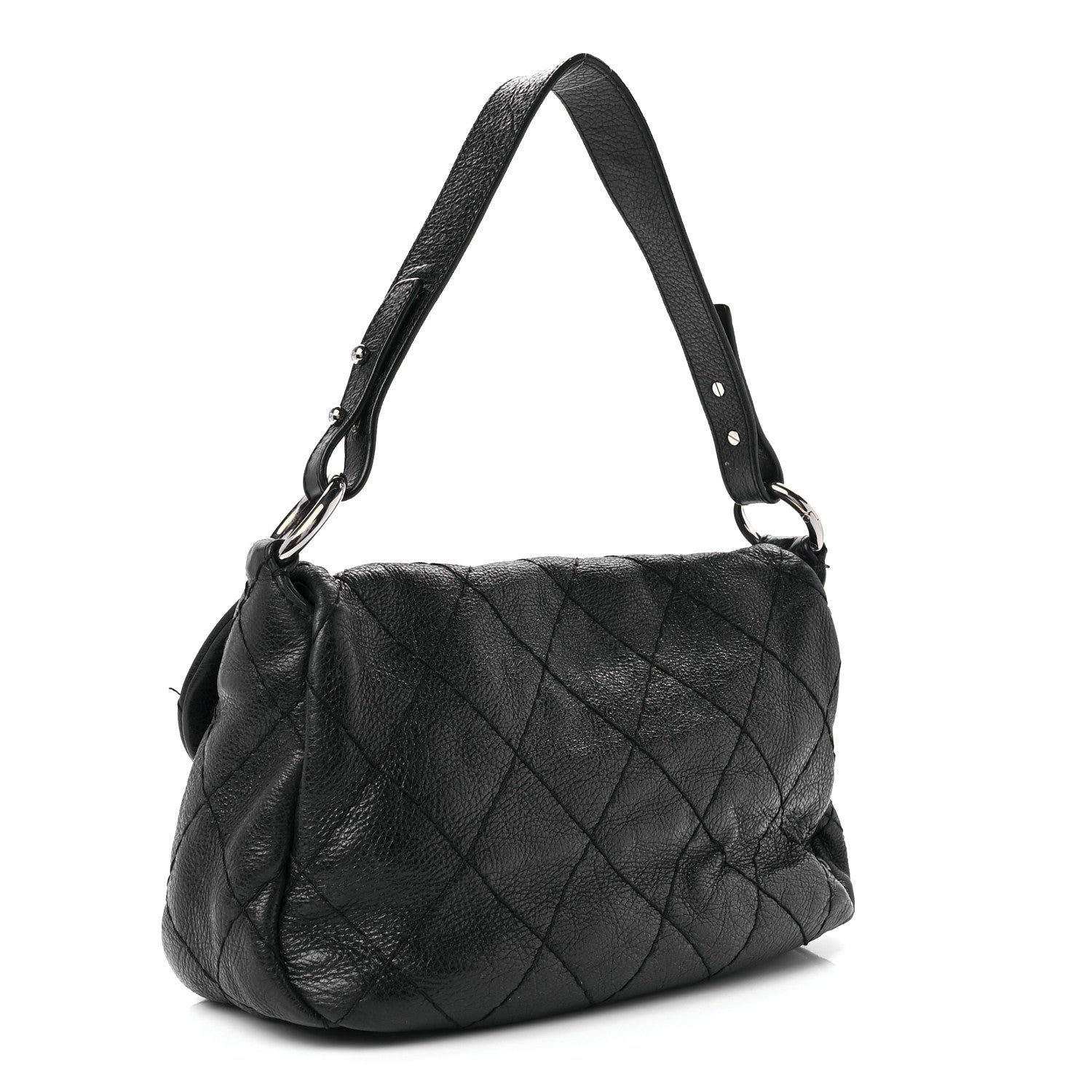 Chanel Glazed Calfskin Stitched On The Road Flap Black 3 of 11