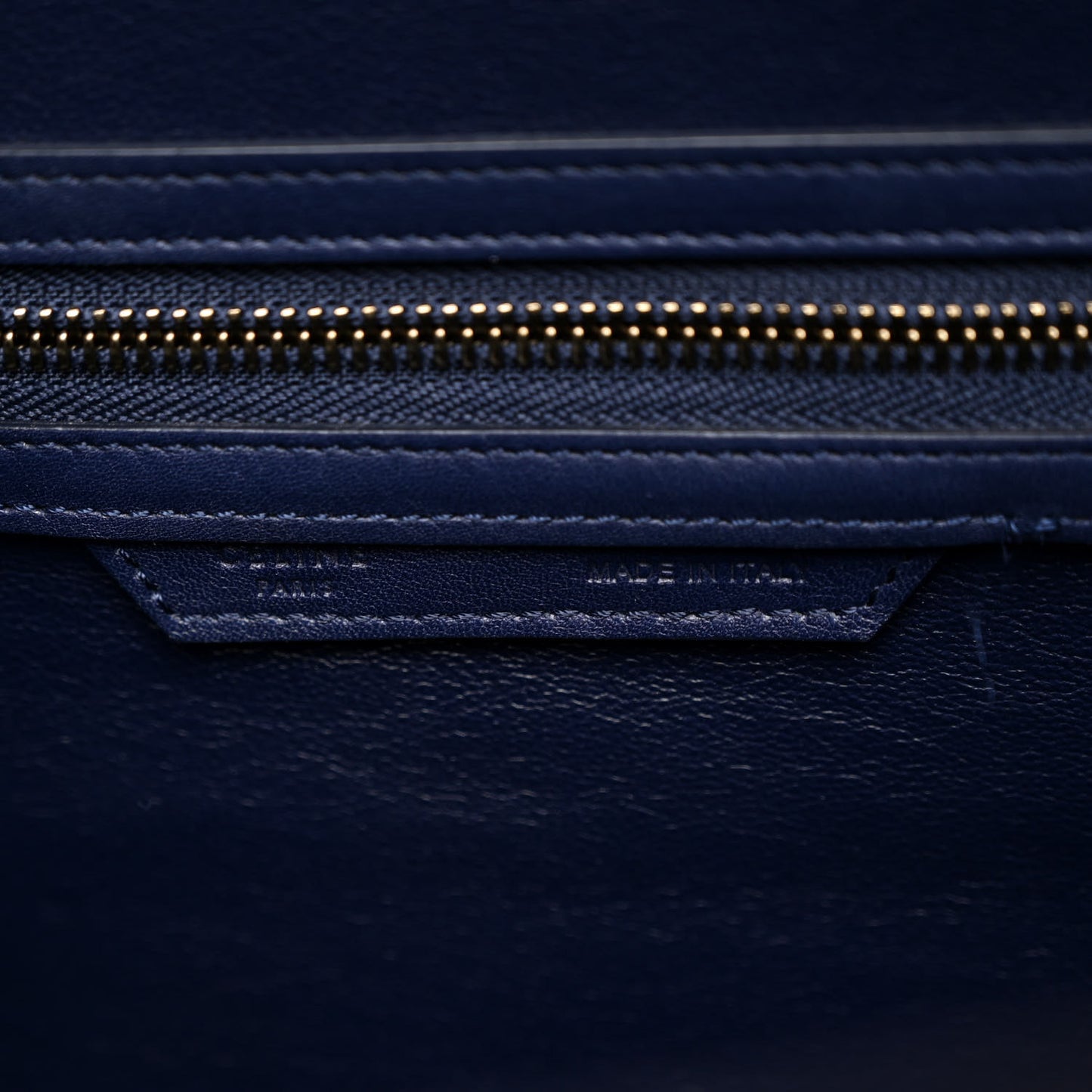 Smooth Calfskin Mini Luggage Navy Blue