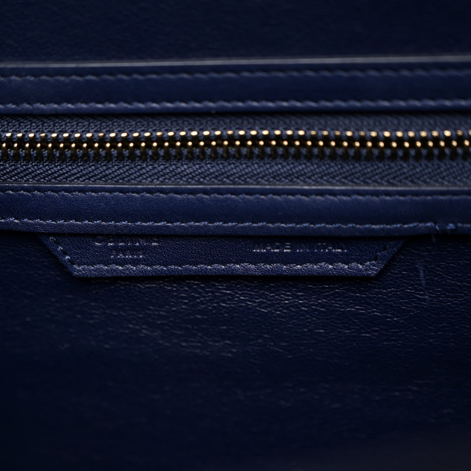 Celine Smooth Calfskin Mini Luggage Navy Blue 6 of 12