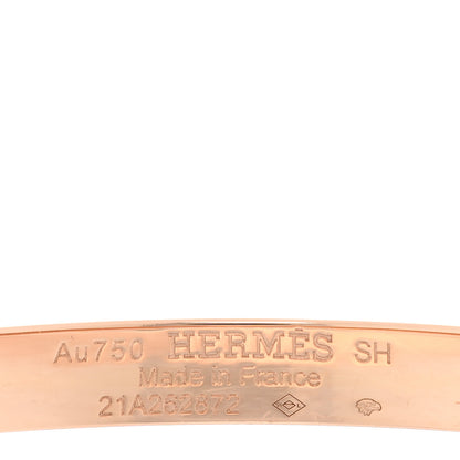 Hermes 18K Rose Gold Diamond PM Kelly Bracelet SH 3 of 3