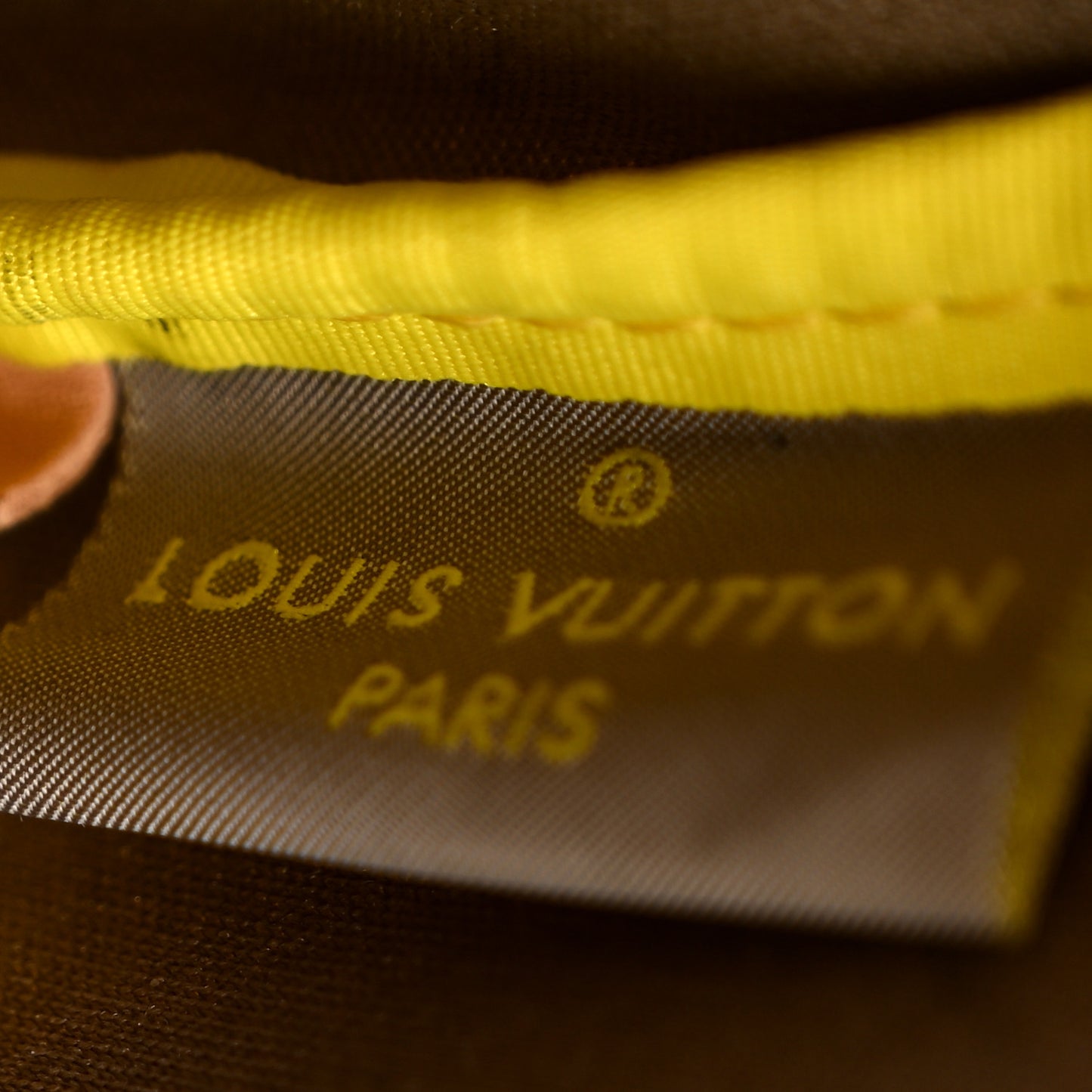 Damier Geant Americas Cup Pochette Accessories Volunteer Bag Yellow