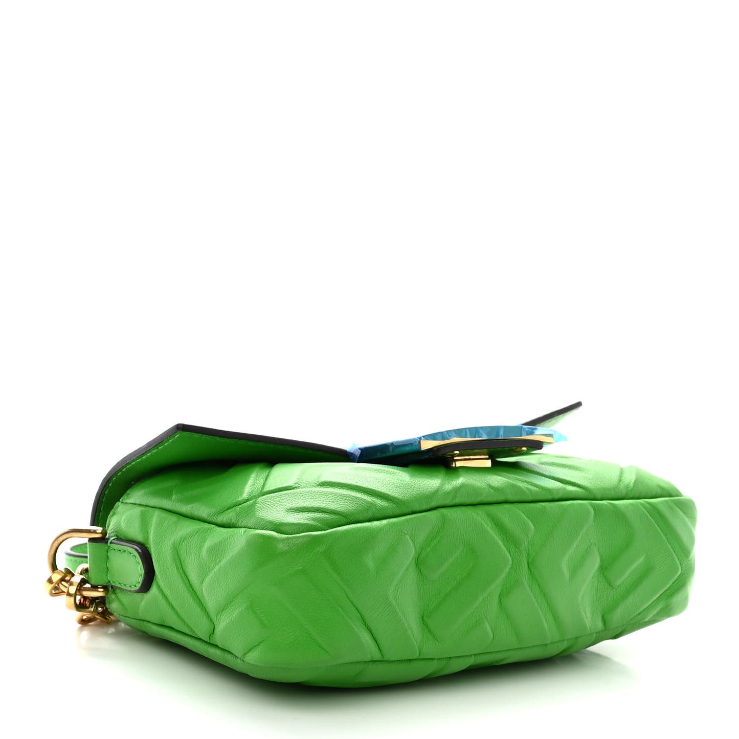 Nappa FF 1974 Embossed Mini Baguette Tomatillo