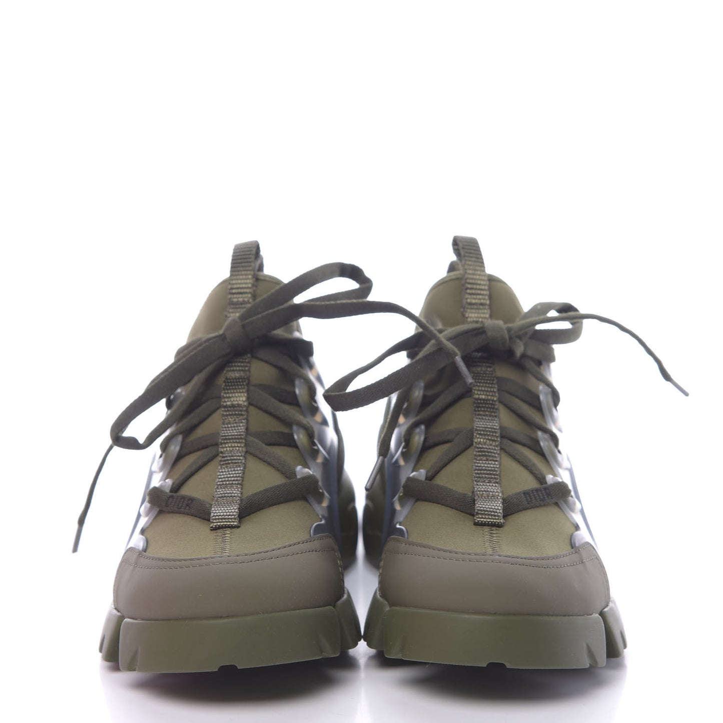 Neoprene Rubber Womens D-Connect Sneakers 35.5 Kaki