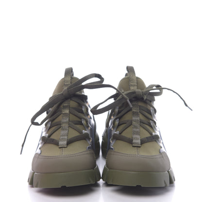 Christian Dior Neoprene Rubber Womens D-Connect Sneakers 35.5 Kaki 2 of 8