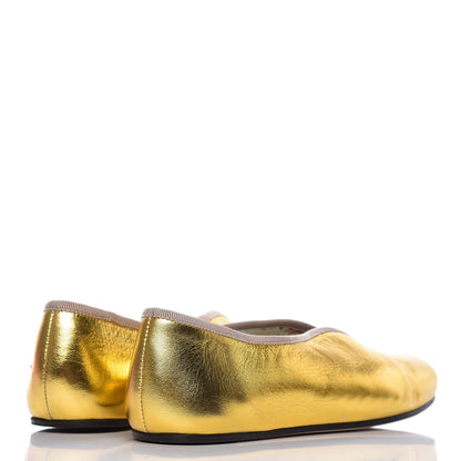 Gucci Metallic Nappa Patent Hannelore Detachable Platform Sandals 35.5 Gold 14 of 17