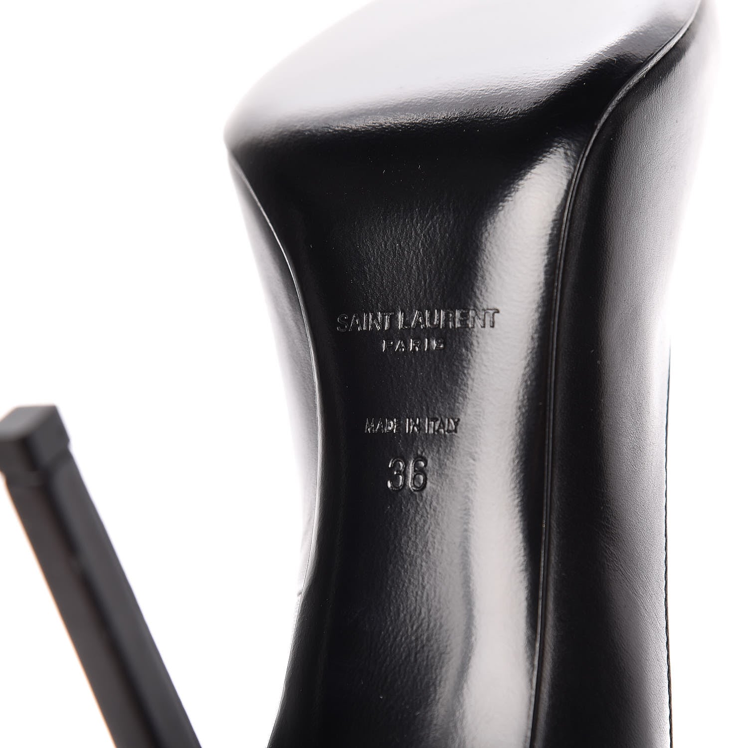 Saint Laurent Seta Calfskin Astra Paris 105 Ankle Strap Pumps 36 Black 8 of 12