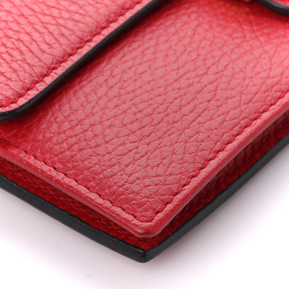Gucci Dollar Calfskin Interlocking G Chain Wallet Red 8 of 9